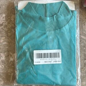 Wintersilks mock turtleneck TEAL NWT 2XL